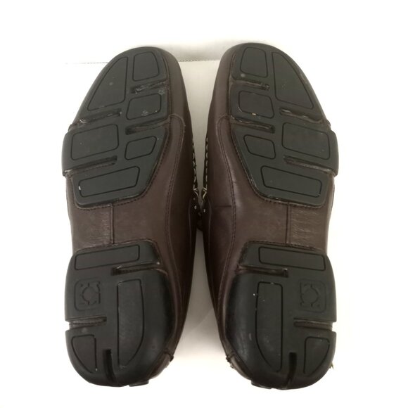 Kenneth Cole Reaction World Hold On Brown Leather Driving Moccasins Loafers - Picture 8 of 11